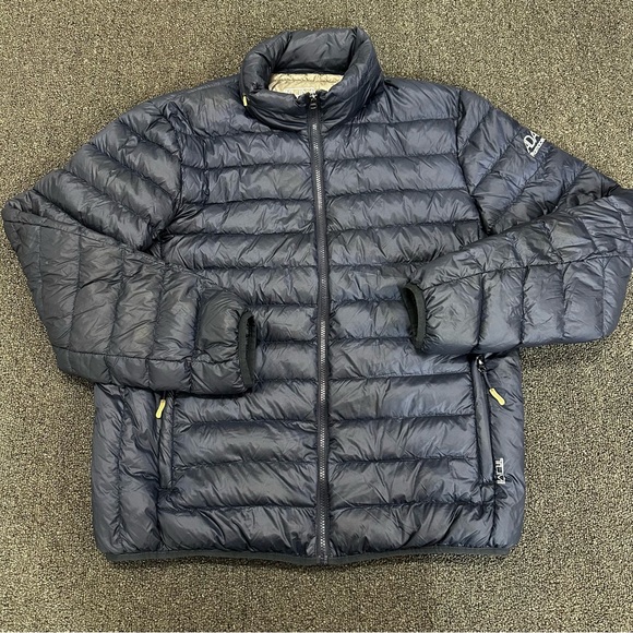 TUMI PAX Jacket XL Blue Packable Full Zip Quilted Puffer Travel Pillow - Picture 1 of 10